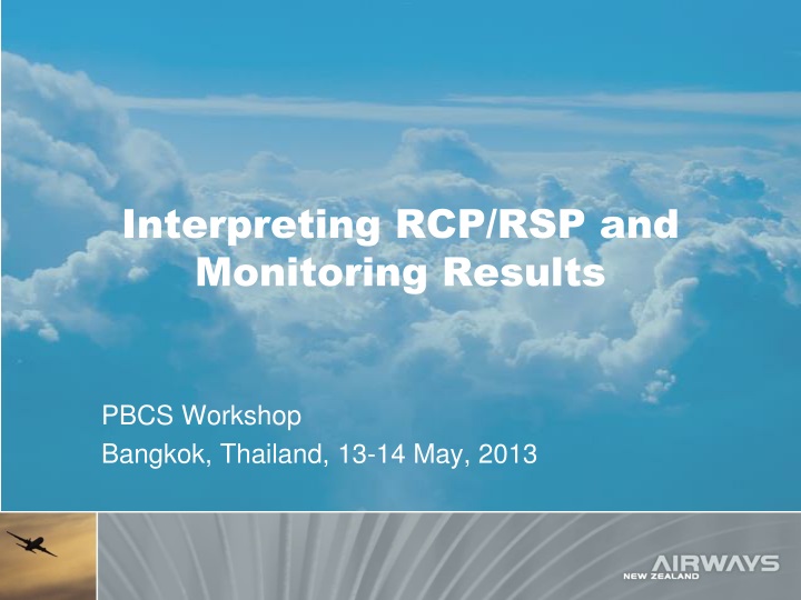 interpreting rcp rsp and monitoring results