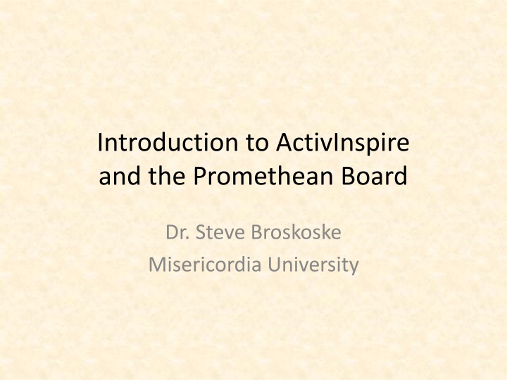 introduction to activinspire and the promethean board