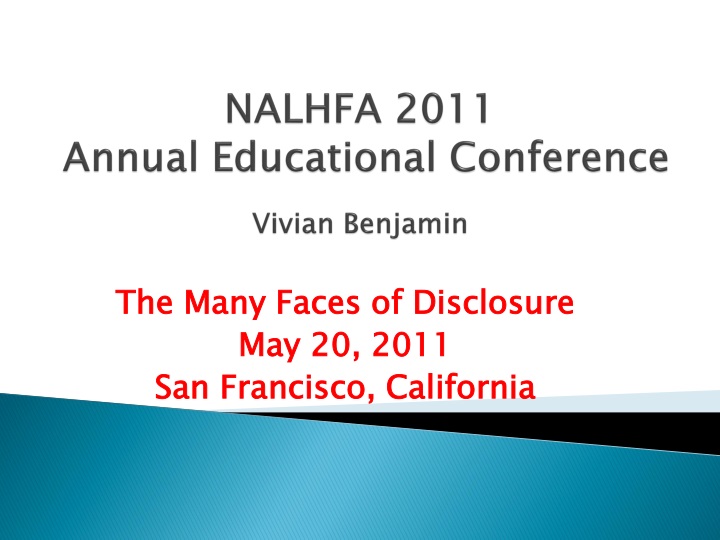 nalhfa 2011 annual educational conference vivian benjamin