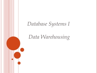 Database Systems I Data Warehousing