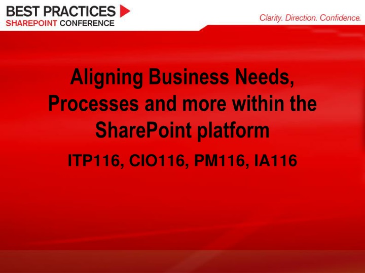 aligning business needs processes and more within the sharepoint platform