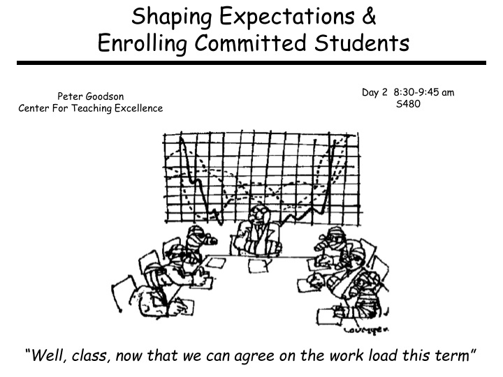 shaping expectations enrolling committed students