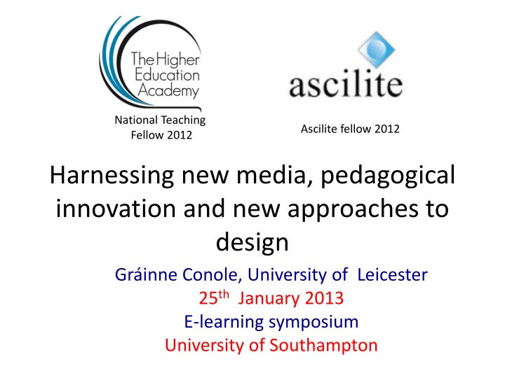 harnessing new media pedagogical innovation and new approaches to design