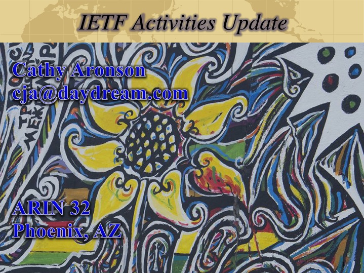 ietf activities update