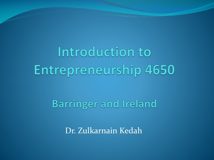 introduction to entrepreneurship 4650 barringer and ireland