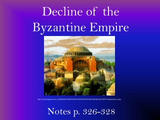 Decline of the Byzantine Empire
