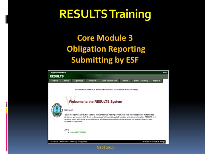 results training core module 3 obligation