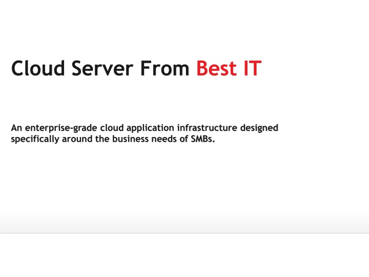 cloud server from best it