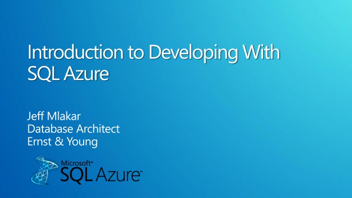 introduction to developing with sql azure