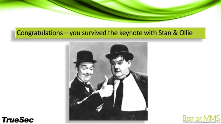 congratulations you survived the keynote with stan ollie