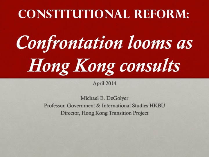 constitutional reform confrontation looms as hong kong consults
