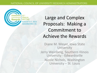 Large and Complex Proposals: Making a Commitment to Achieve the Rewards