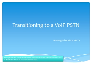 Transitioning to a VoIP PSTN