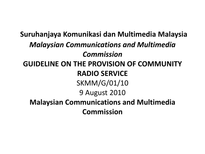 suruhanjaya komunikasi dan multimedia malaysia