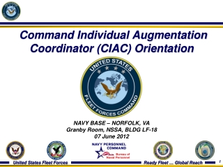Command Individual Augmentation Coordinator (CIAC) Orientation