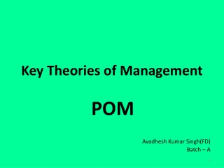 Key Theories of Management