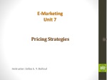 Pricing Strategies - slide 1