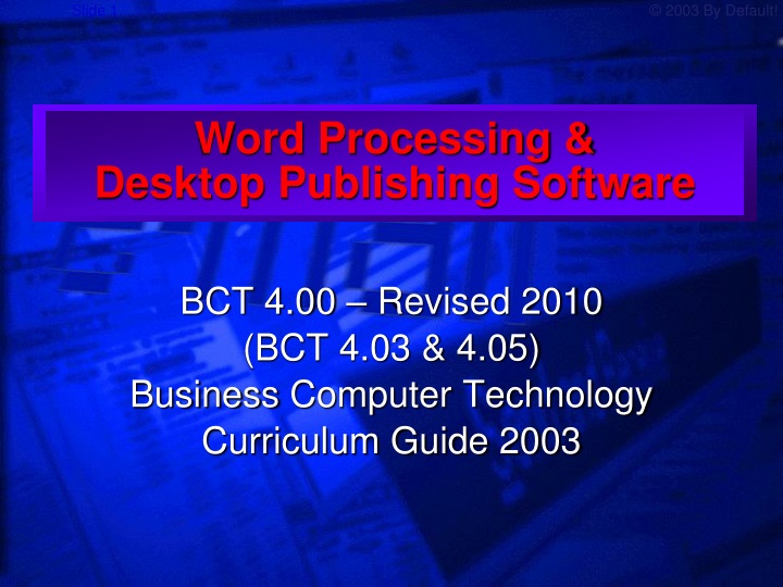 word processing desktop publishing software