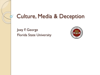 Culture, Media &amp; Deception