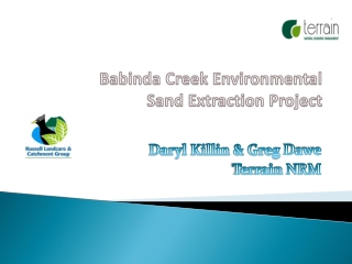 Babinda Creek Environmental Sand Extraction Project