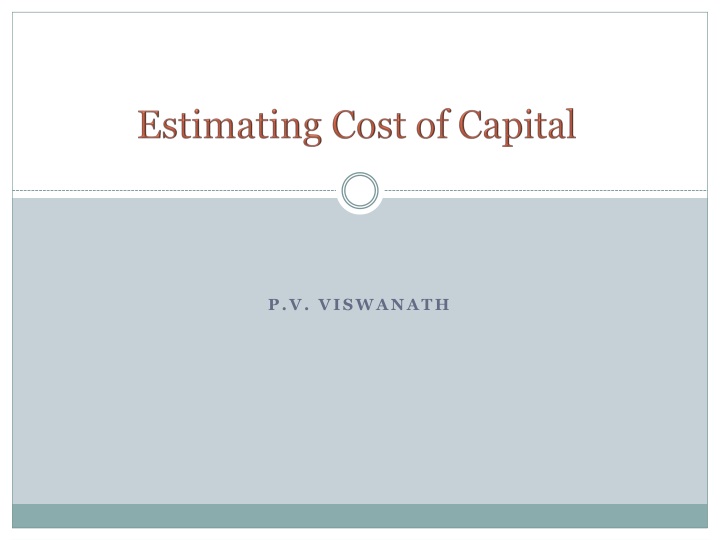 estimating cost of capital