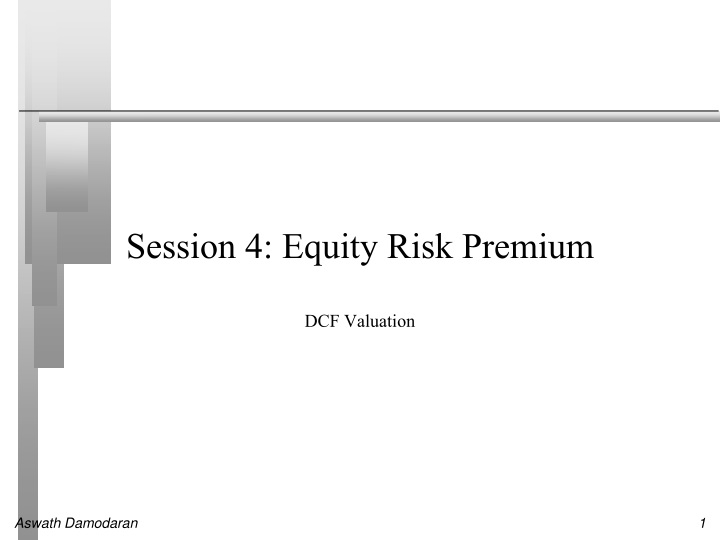session 4 equity risk premium