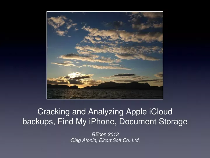 cracking and analyzing apple icloud backups find my iphone document storage