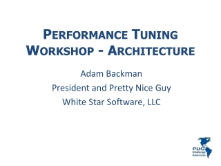 Performance Tuning Workshop - Architecture