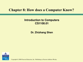 Introduction to Computers CS1100.01 Dr. Zhizhang Shen