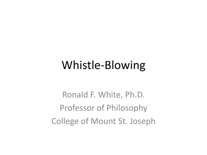 whistle blowing