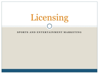 Licensing