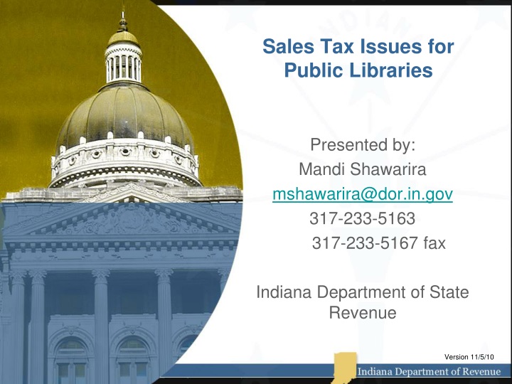 sales tax issues for public libraries
