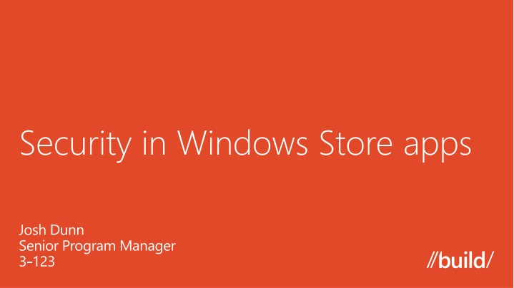 security in windows store apps