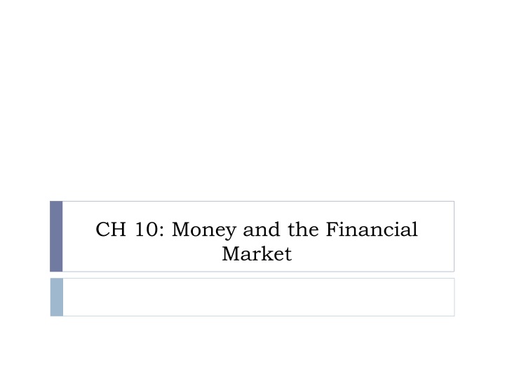 ch 10 money and the financial market