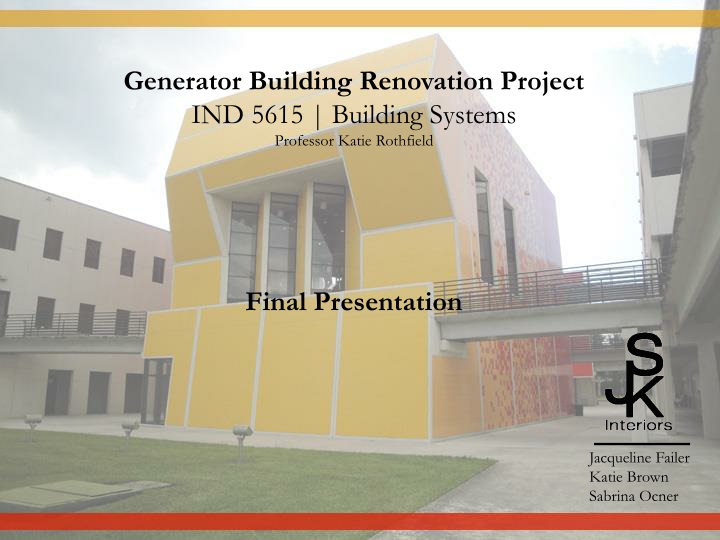 generator building renovation project ind 5615