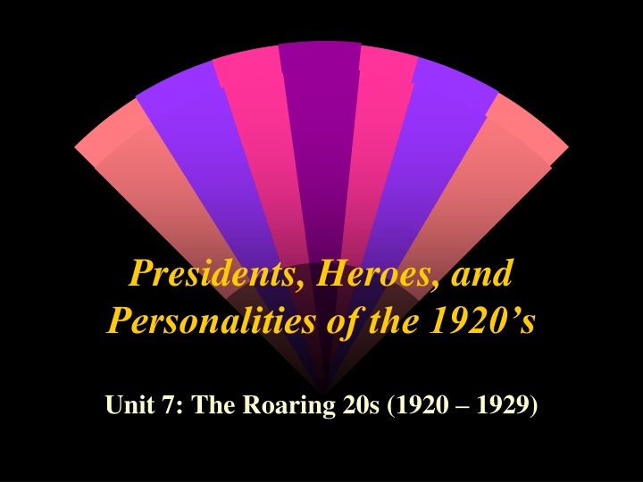 presidents heroes and personalities of the 1920 s