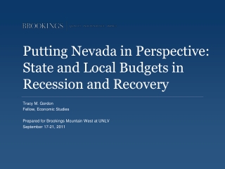 Putting Nevada in Perspective: State and Local Budgets in Recession and Recovery