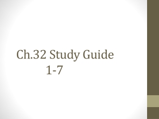Ch.32 Study Guide 				1-7