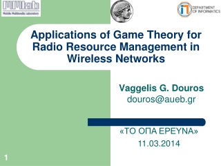 Applications of Game Theory for Radio Resource Management in Wireless Networks