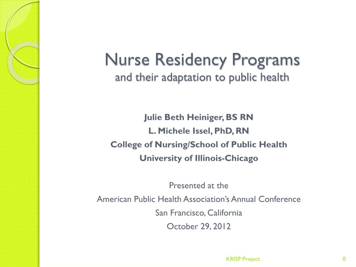 nurse residency programs and their adaptation to public health