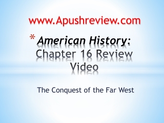 American History: Chapter 16 Review Video