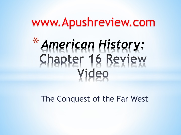 american history chapter 16 review video