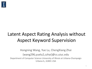 Latent Aspect Rating Analysis without Aspect Keyword Supervision
