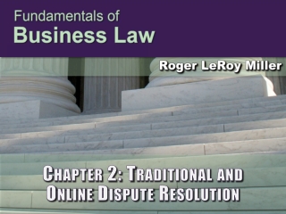 Chapter 2: Traditional and Online Dispute Resolution