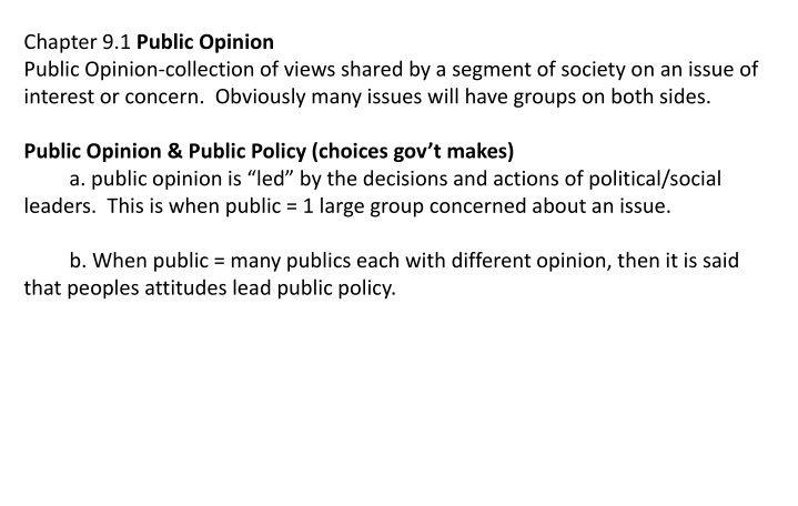 chapter 9 1 public opinion public opinion