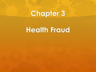 Chapter 3 Health Fraud