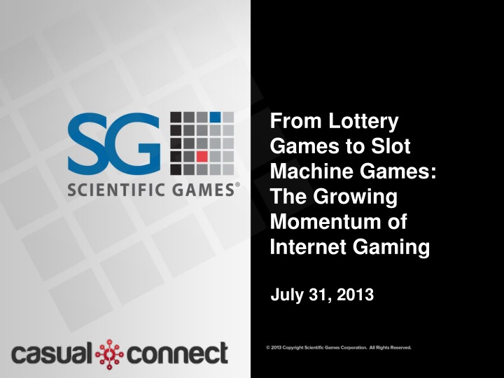 from lottery games to slot machine games the growing momentum of internet gaming