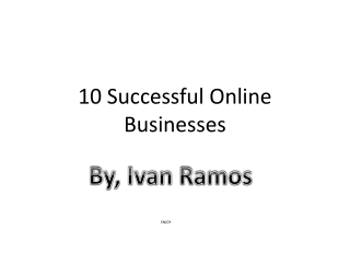 10 Successful Online Businesses