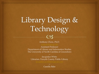 Library Design &amp; Technology