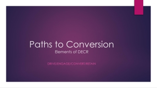 Paths to Conversion Elements of DECR